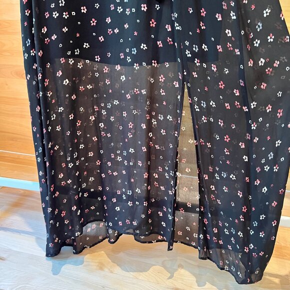 🖤 IKKS – Floral Maxi Wrap Dress (Size 36/S) - Picture 7 of 13